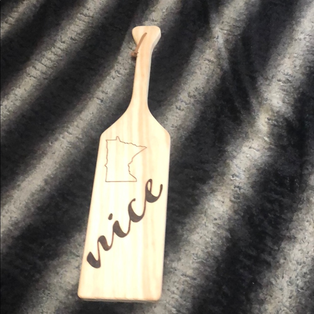 Minnesota nice wood burned paddle